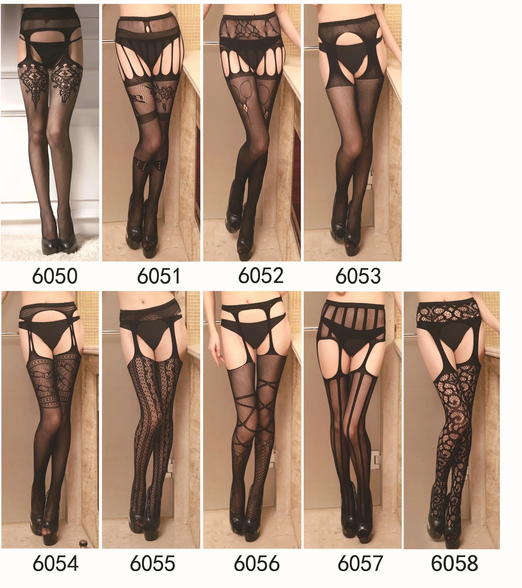 Elegant 19 Styles Lace Tights for Women - Sexy High Waist Fishnet ATHLEXES