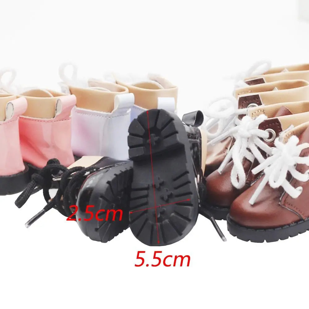 Mini Doll Boot Shoes for 20cm Plush Dolls - Stylish 5-5.5cm Accessories ATHLEXES