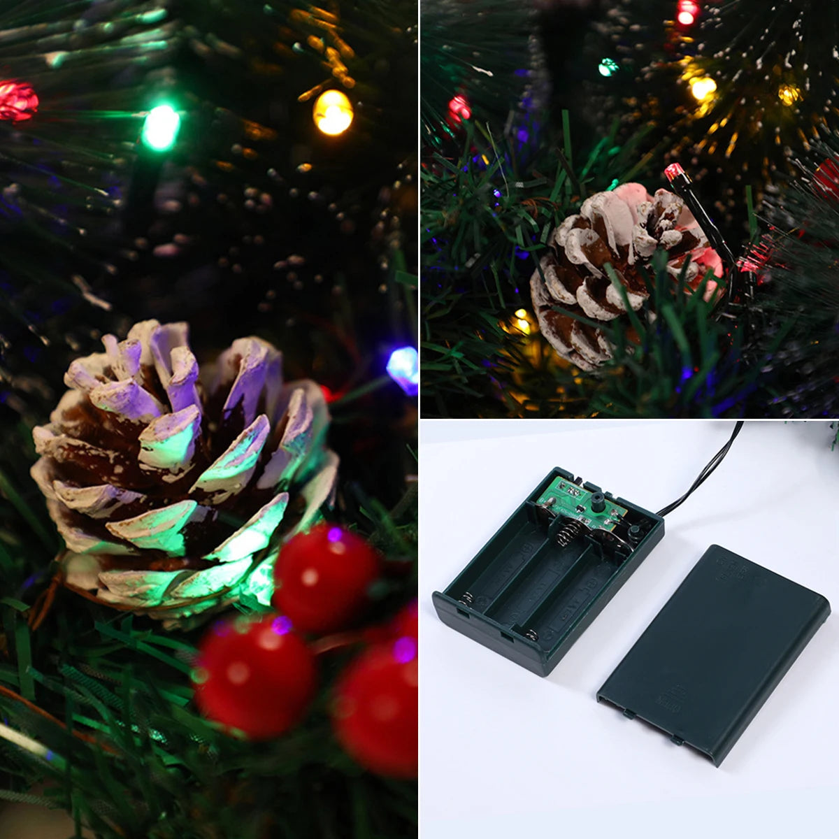 Lifeideas Cordless LED Christmas Wreath Decoration ATHLEXES