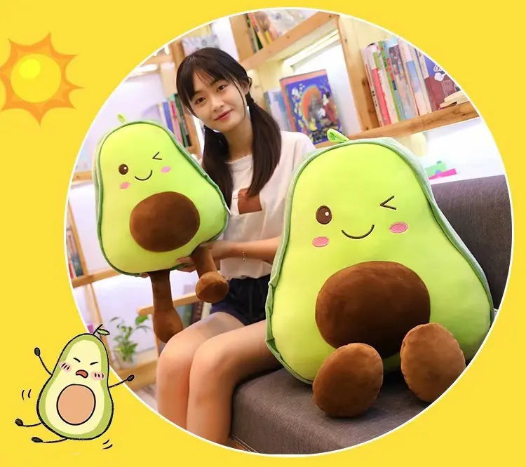 Plush Avocado Delightful Round Doll Cushion Toy ATHLEXES