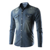 AutumnBlend Casual Denim Lapel Shirt ATHLEXES