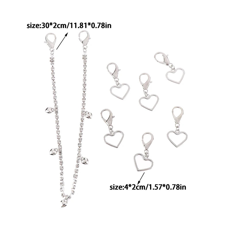 Chic Heart Tassel Boot Shoe Chain Jewelry for Trendy Sneakers ATHLEXES