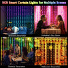 RGB Smart LED Curtain Lights for Holiday Elegance ATHLEXES
