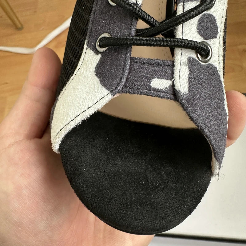 Hollow Mesh Peep Toe Stilettos: Summer High Heel Fashion ATHLEXES