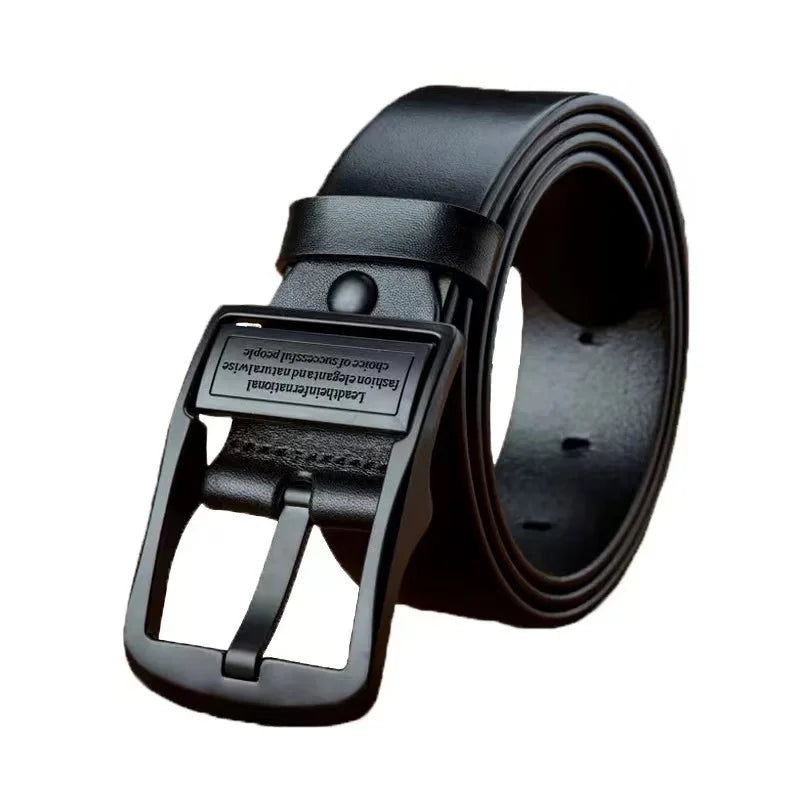 Luxury Cowhide Men's Belt with Metal Alloy Buckle ATHLEXES