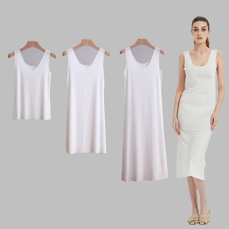 SilkFeel Plus Size Full Slip Dress ATHLEXES