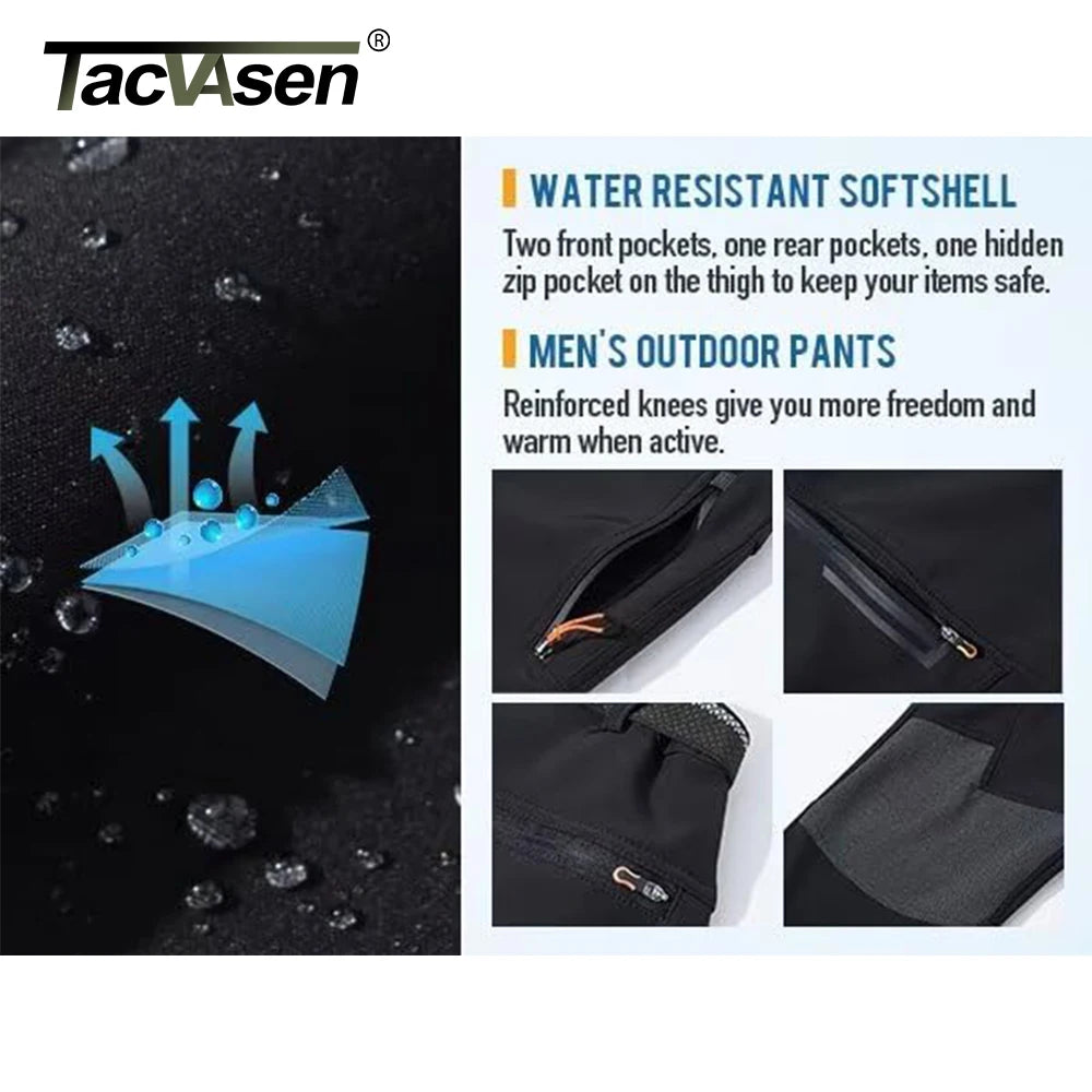 TACVASEN Men's Thermal Fleece Hiking Pants ATHLEXES
