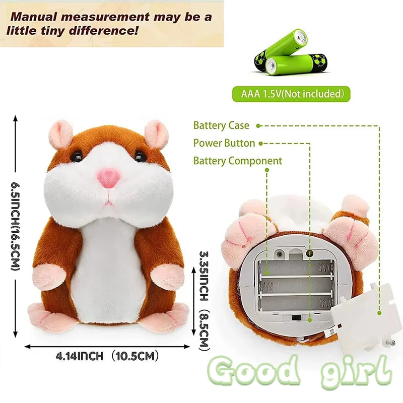 TalkMate Interactive Plush Hamster Toy ATHLEXES