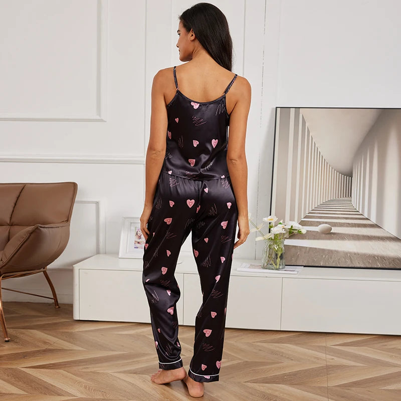 Womens Satin Cami Sleepwear Set ATHLEXES