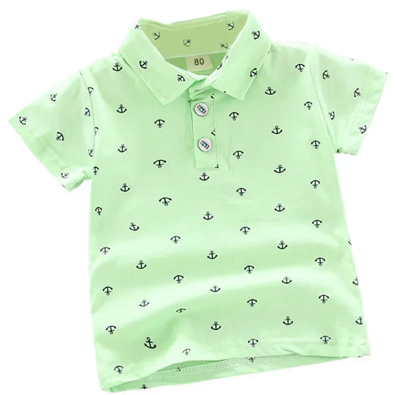 Boys' Trendy Cotton Lapel Print Summer Shirt 2025 ATHLEXES