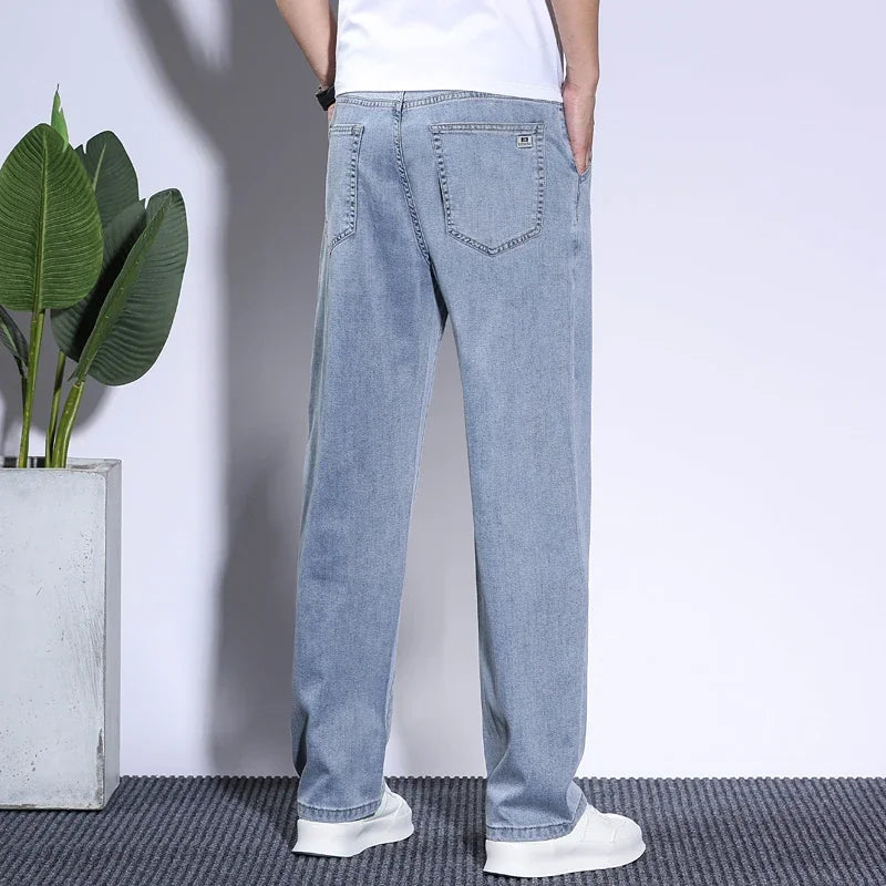 BreezeFit Menâ??s Lightweight Denim Straight Pants ATHLEXES