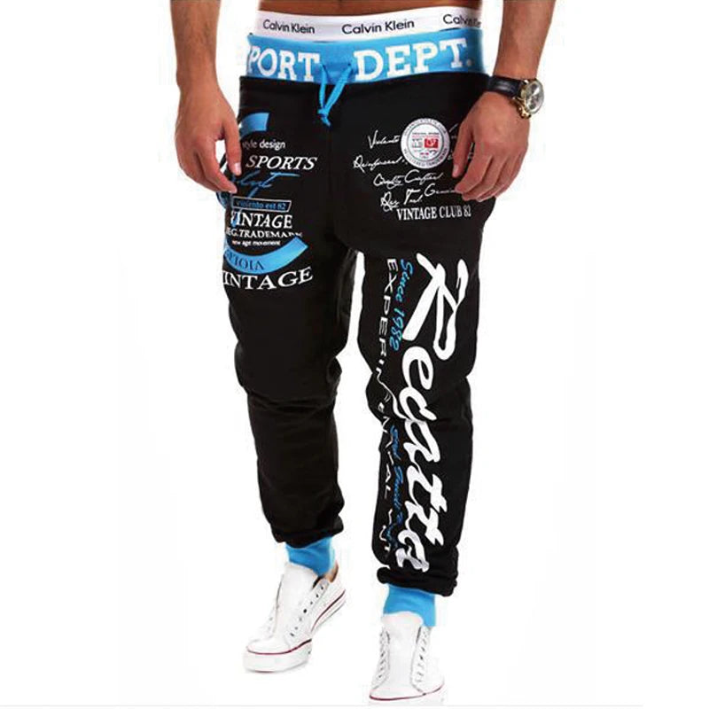 Hip Hop Style Slim Fit Jogging Pants for Men - Casual Sportwear ATHLEXES