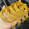 XUHUANG Dubai Gold Bangles with Tassel Pendant ATHLEXES