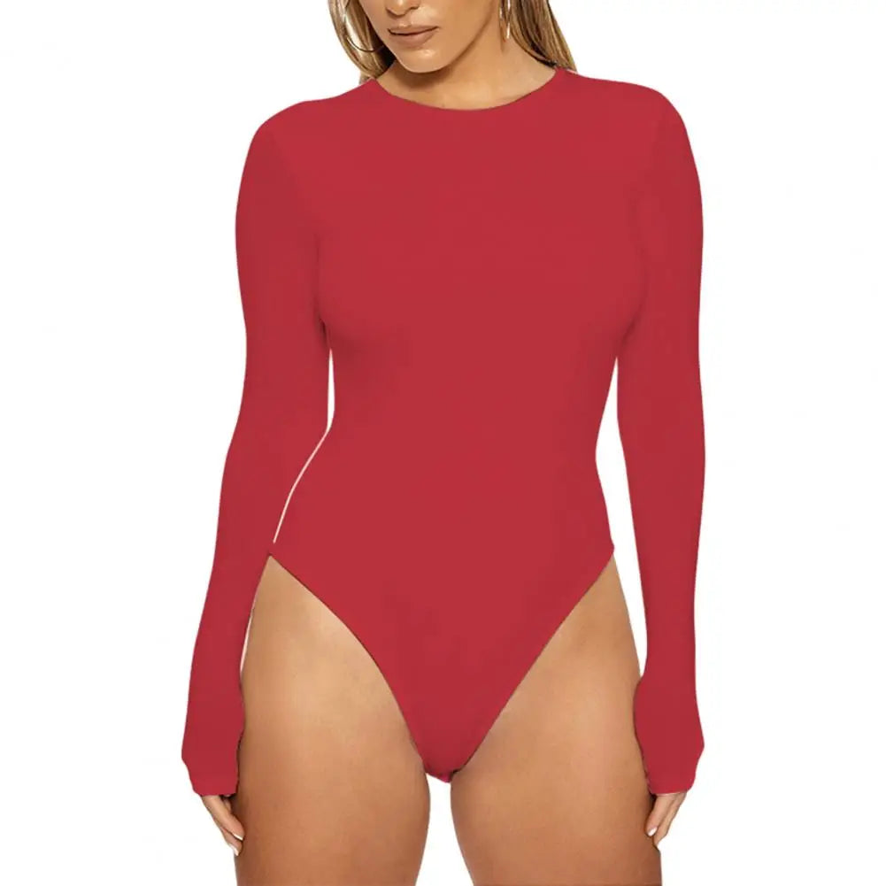 AllureFit Long Sleeve Bodycon Briefs Cut Bodysuit Tops ATHLEXES
