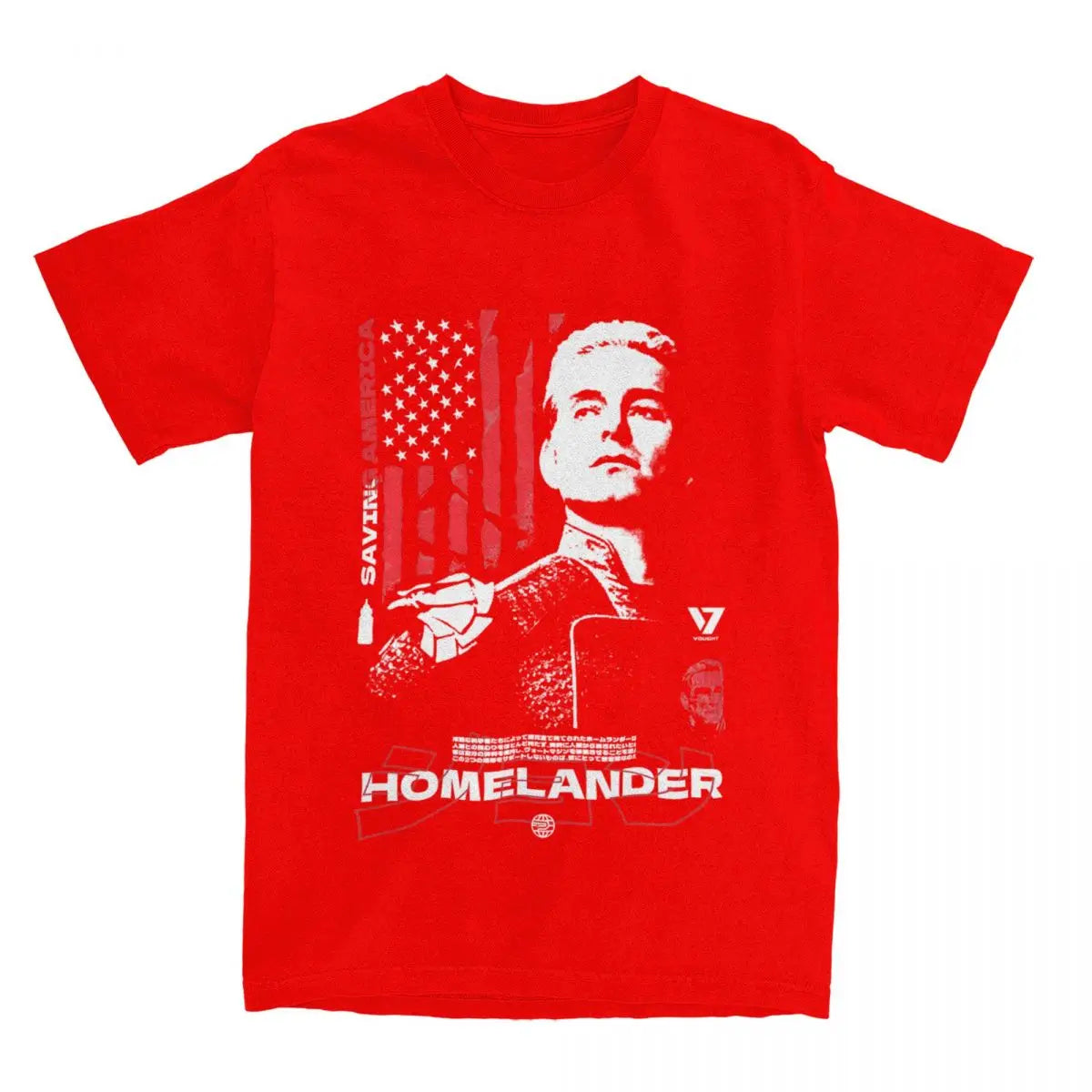 The Boys Homelander USA Flag T-Shirt - Summer Cotton Tee ATHLEXES