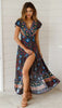 Boho Chic Floral V Neck Summer Dress ATHLEXES