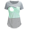 Striped Comfort Nursing Tee for Maternity Bliss ATHLEXES