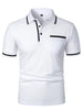 Luxe Lapel Solid Color Men's Short Sleeve Polo ATHLEXES