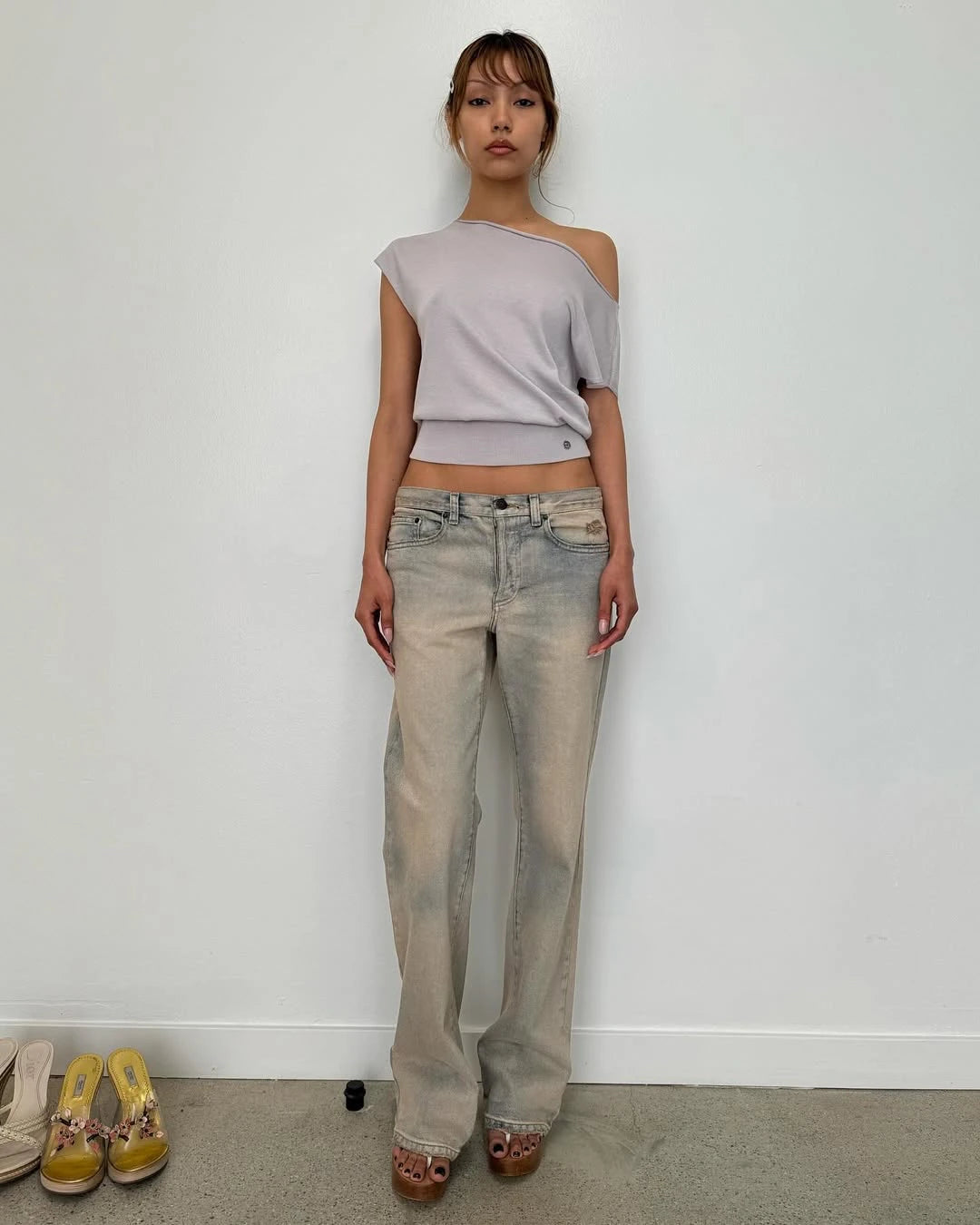 Retro Distressed Low-Waist Straight Jeans ATHLEXES