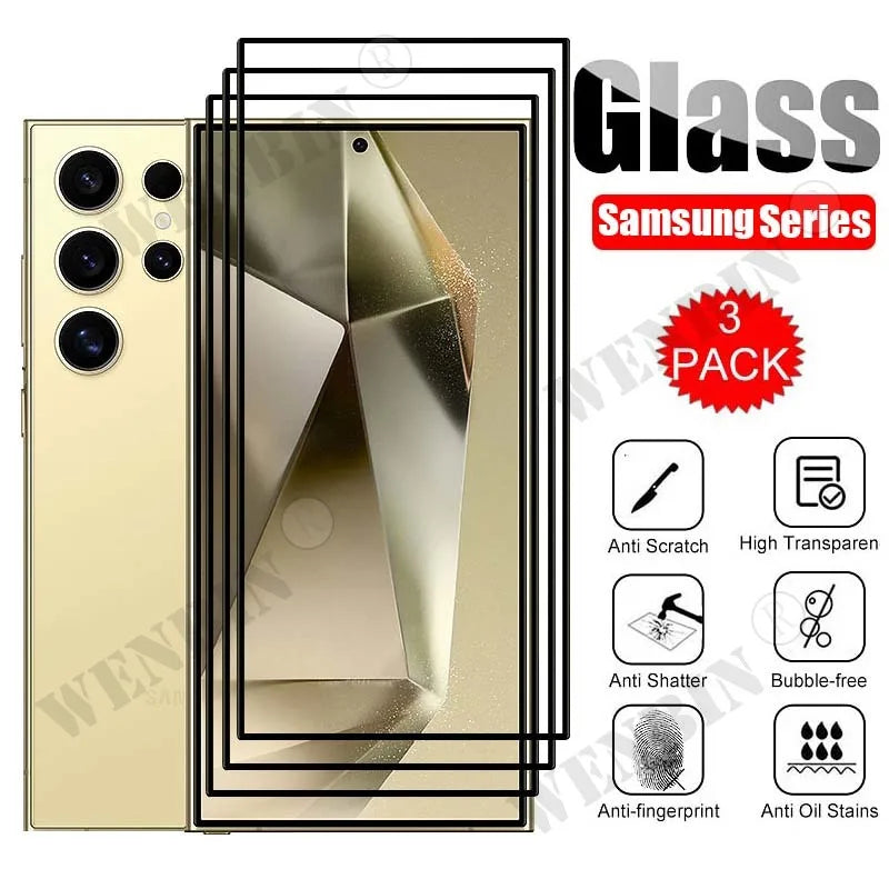 Premium Shield 3 Pcs Samsung Tempered Glass Protector ATHLEXES