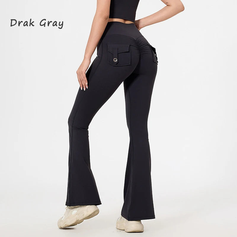 JoyFit High Waisted Bell Bottom Yoga Pants ATHLEXES