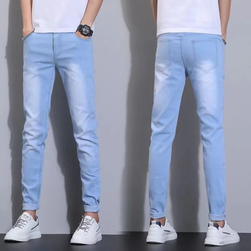 High Quality Slim Fit Denim Pencil Pants for Men ATHLEXES