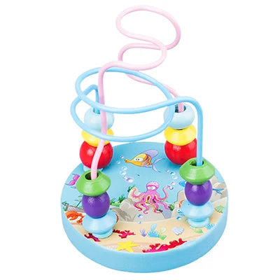 Montessori Wooden Roller Coaster Bead Maze for Toddlers ATHLEXES