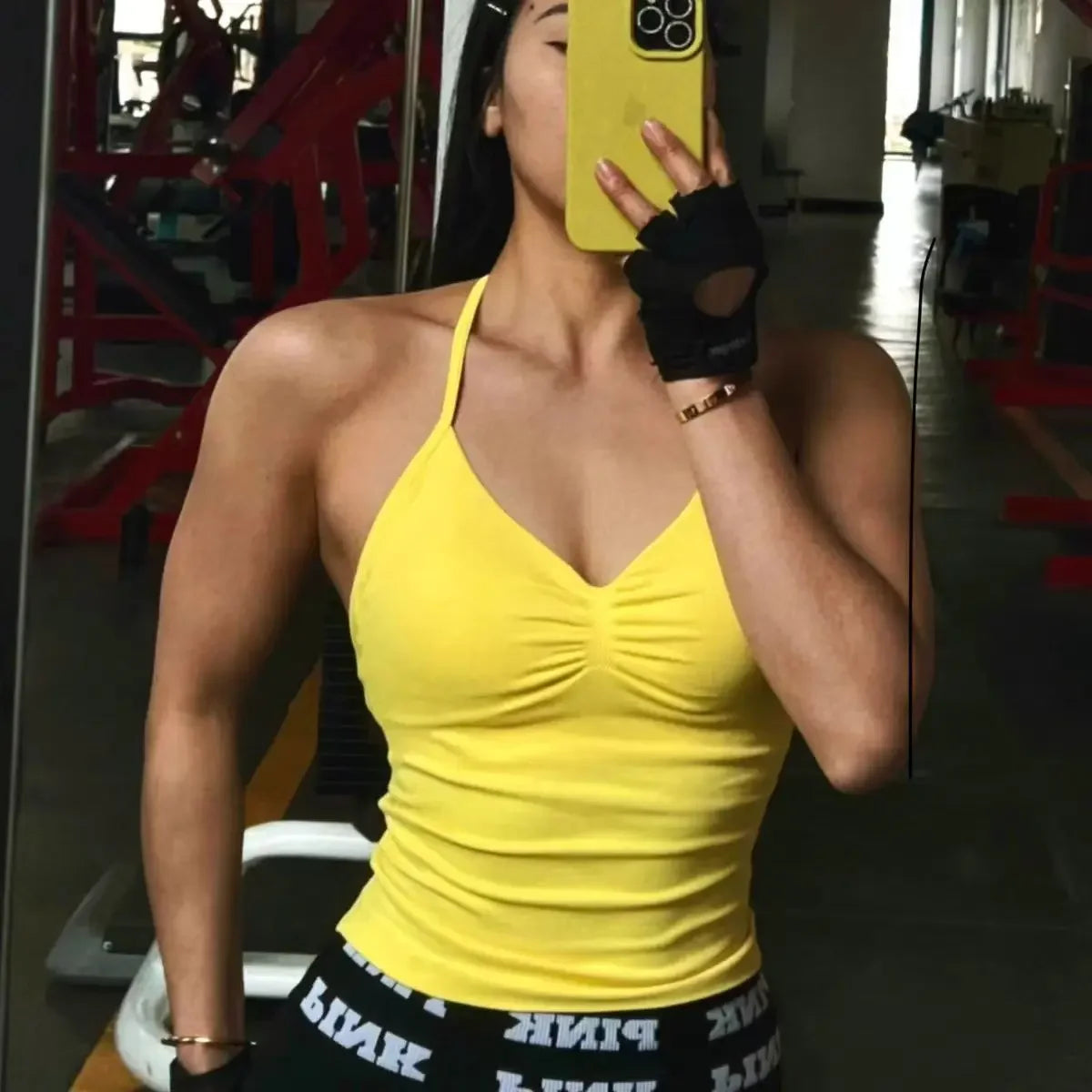 SleekFit V Neck Longline Gym Tank Top ATHLEXES