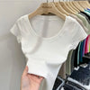 Cotton U-Neck Slimming Summer Tee for Women ATHLEXES