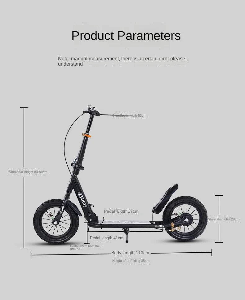 TULX EcoFold Scooter with Explosion-Proof Tires ATHLEXES