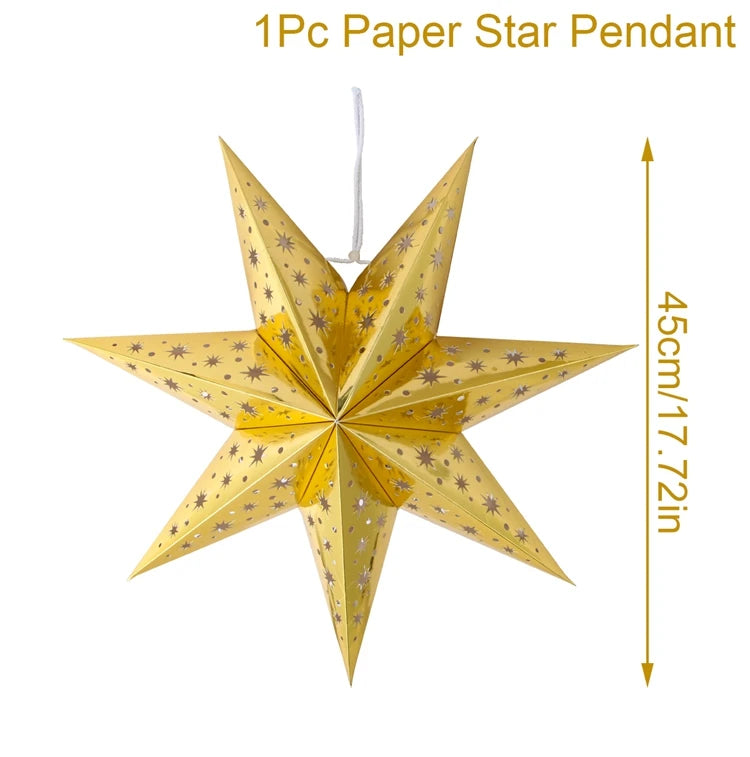 Eid Star Pendant: 30-75cm Festive Decor 2025 ATHLEXES