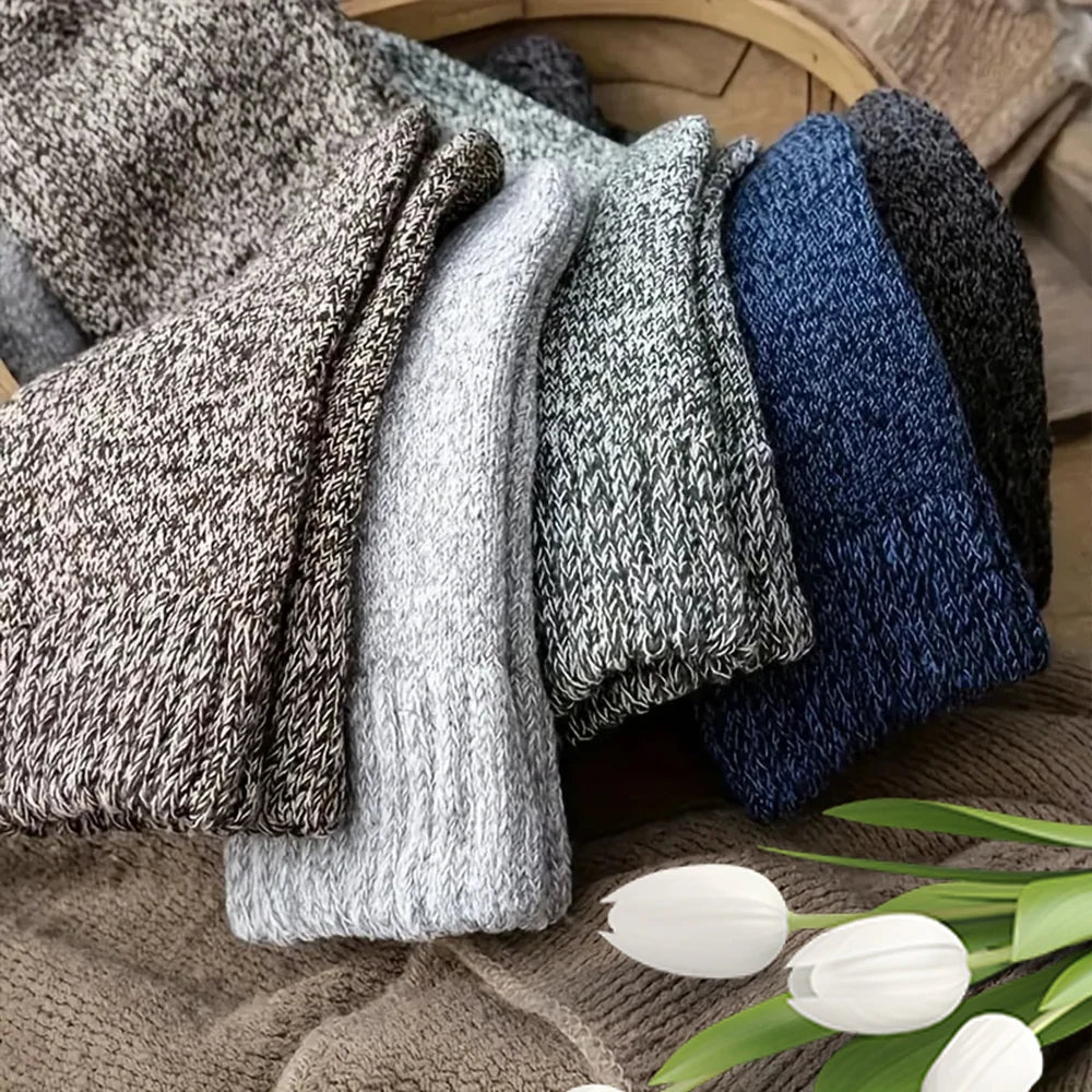 CozyUp Solid Color Unisex Mid-Calf Socks Set ATHLEXES