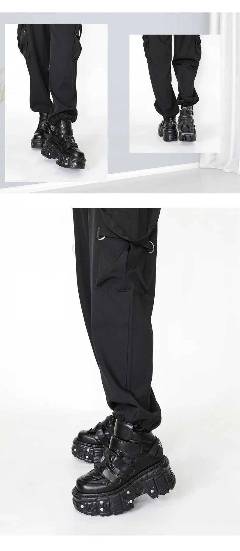 Gothic Punk Ankle Boots with 9CM Platform Lace-Up ATHLEXES