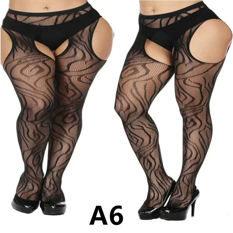 Luxe Lace Plus Size Stay-Up Thigh High Socks ATHLEXES
