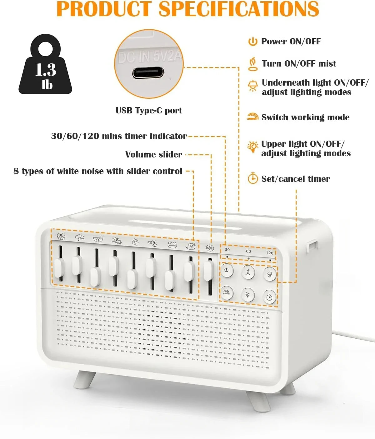 HarmonyGlow 4 in 1 Bluetooth Speaker and Humidifier ATHLEXES