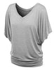Chic Summer V-Neck Batwing Tee for Women S-5XL ATHLEXES