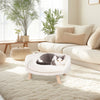 PlushNest Luxury Cat Bed with Waterproof Cushion and Stylish Wood Legs ATHLEXES