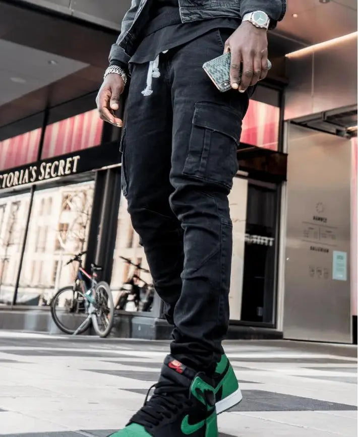 Premium Plus Size Men's Cargo Denim Jeans ATHLEXES