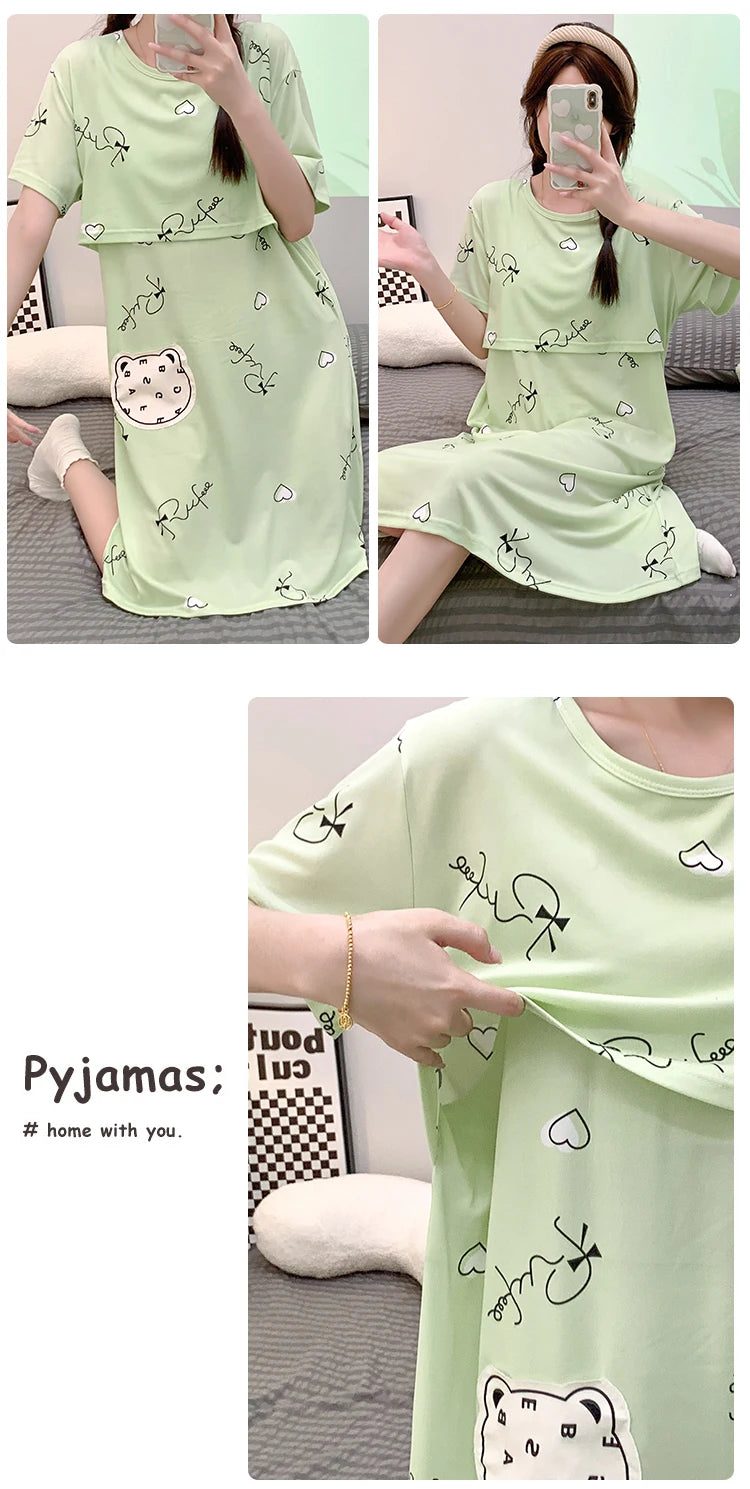 Korean Style Maternity Nursing Nightgown ATHLEXES