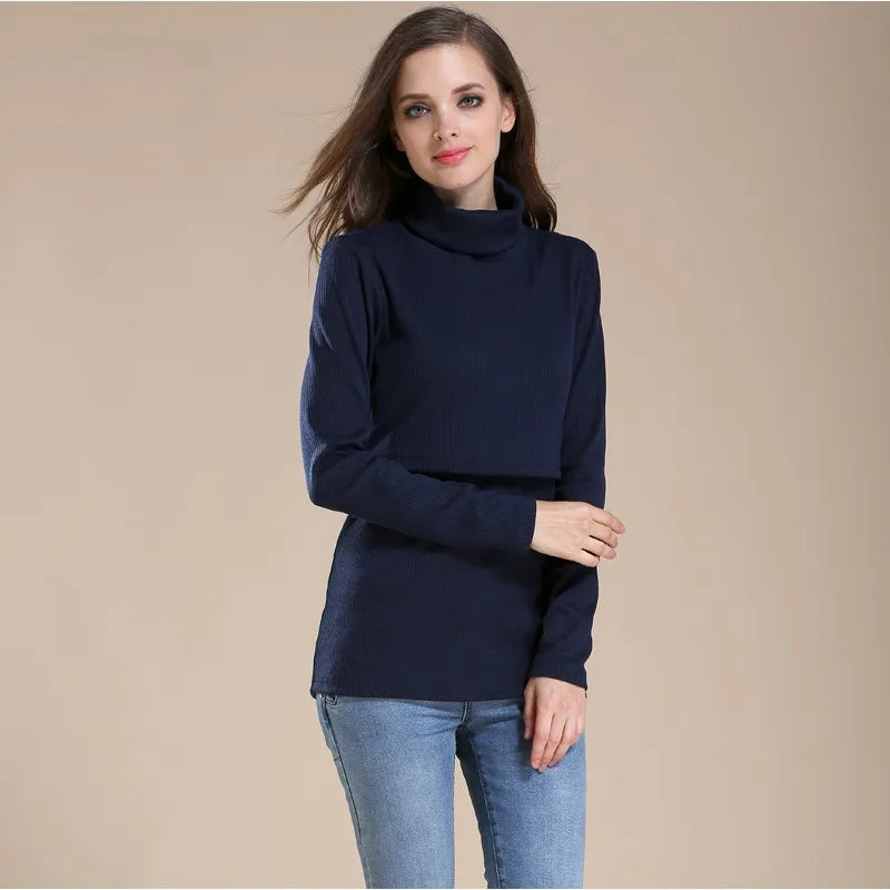 NurtureComfort Turtleneck Nursing Top ATHLEXES