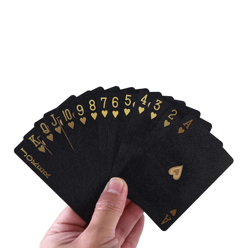 Luxury Waterproof Black Gold Playing Cards Set ATHLEXES
