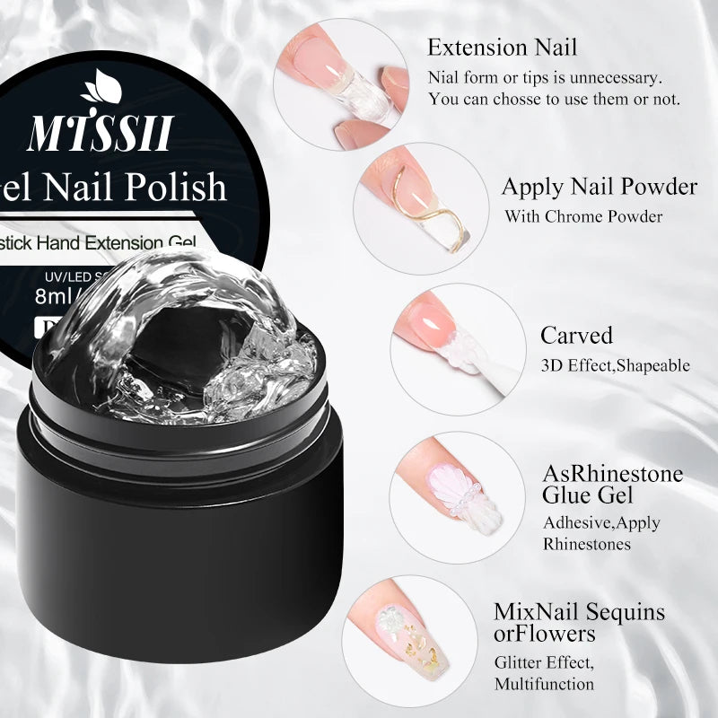 Mtssii 8ml Clear Nail Gel Art Extension & Carving Varnish ATHLEXES