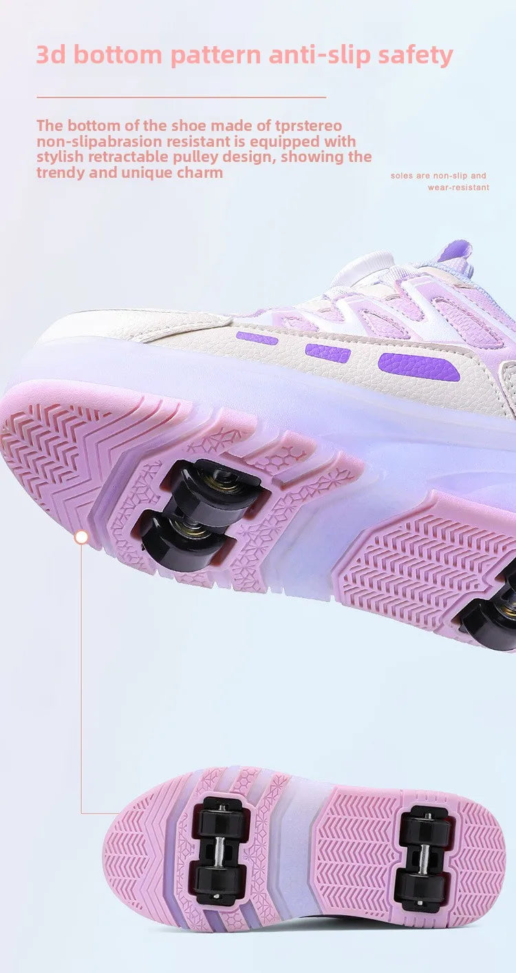ShinyGlow LED Roller Skate Shoes for Kids ATHLEXES