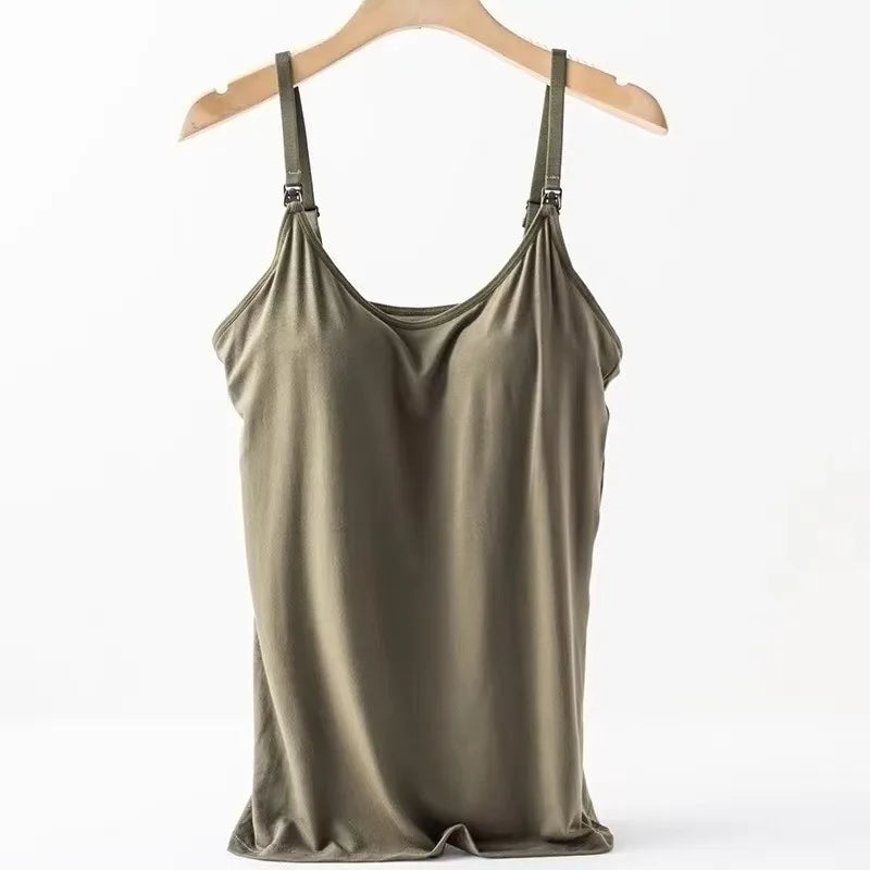 Summer Maternity Nursing Sling Vest with Chest Pad ATHLEXES