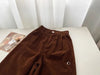 Chic Retro High Waist Corduroy Pants for Timeless Style ATHLEXES