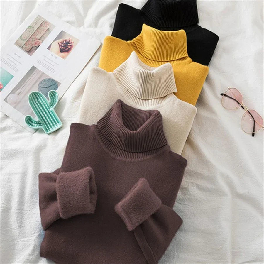 Chic Turtleneck Winter Sweater for Women - Cozy Elegance ATHLEXES