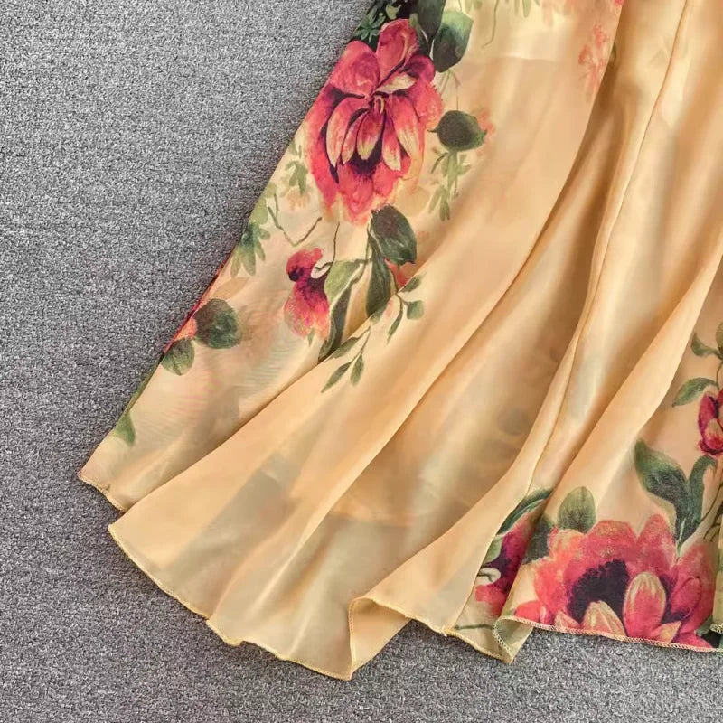 Oceanlove Floral A-Line Summer Dress ATHLEXES