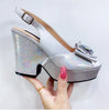 Elegant Bowknot Floral High Heel Sandals 2023 ATHLEXES