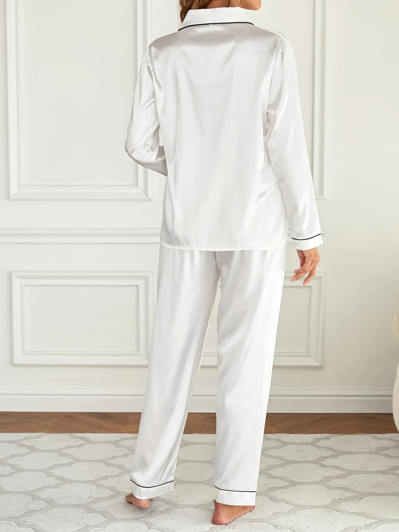 Solid Long Sleeve Pajama Set ATHLEXES