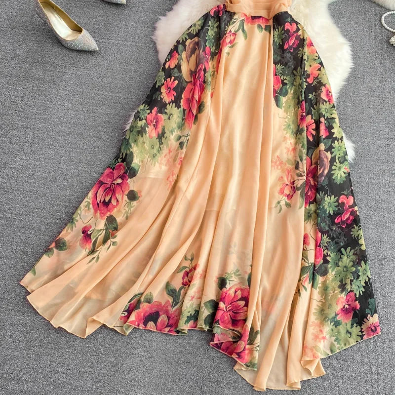 Oceanlove Floral A-Line Summer Dress ATHLEXES